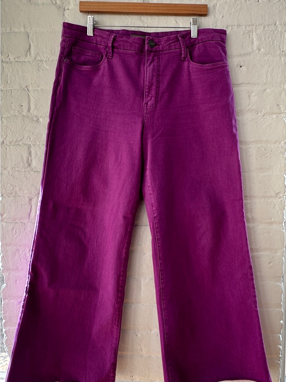 KUT from the Kloth Meg High Rise Wide Leg Jeans Purple Magenta
